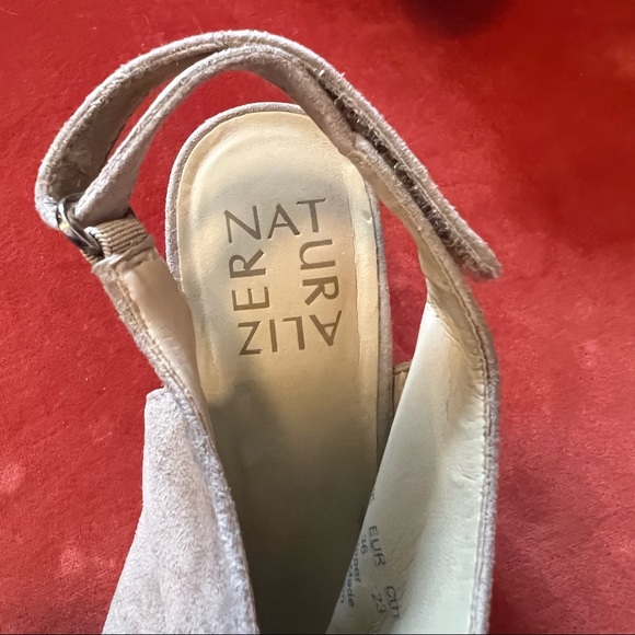 Naturalized Suede Open Toe Mules, Thick Heel - Picture 9 of 11